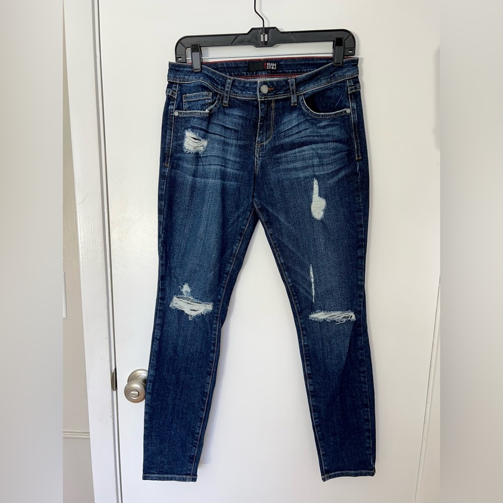 Fran Denim Sarah Skinny Distressed Jeans | Size 29